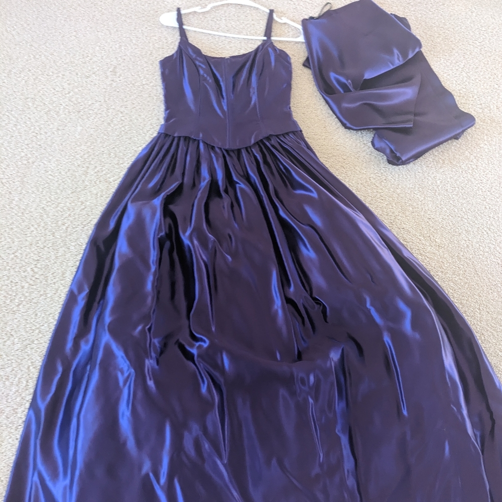 Vintage Jessica McClintock Gunne Sax Purple corset dress